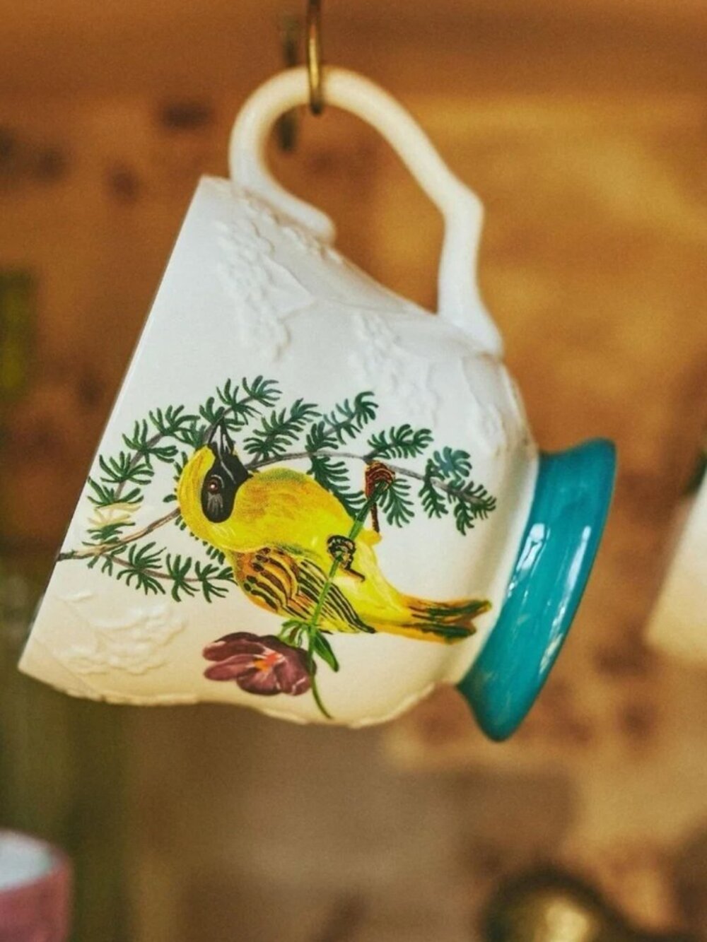 NIB Anthropologie Nathalie Lete Marias Bird Mug Finch